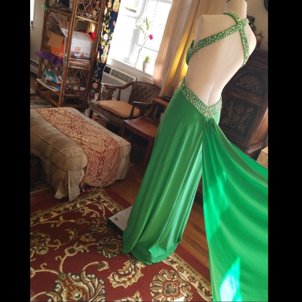 Ballroom gala formal embellished gown